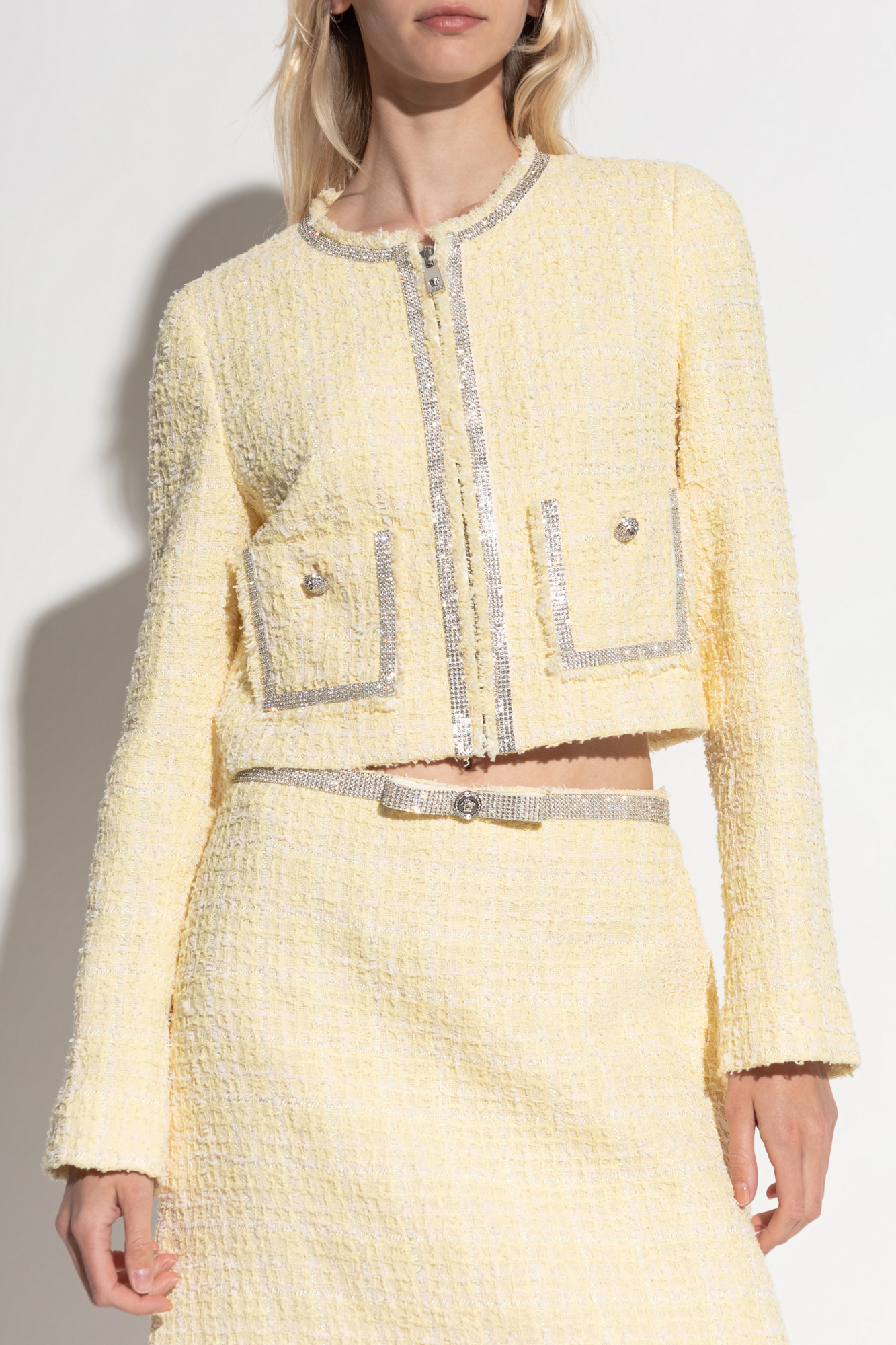 ジャケット VERSACE SS25 Multicolor tweed blazer (10189441A13646 2KN80) Versace Multicolor Tweed Blazer For Effortless Style – LOZURI®